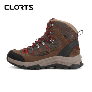 clorts洛弛红 头层牛皮疯马皮 耐磨全防水徒步登山鞋3A024A