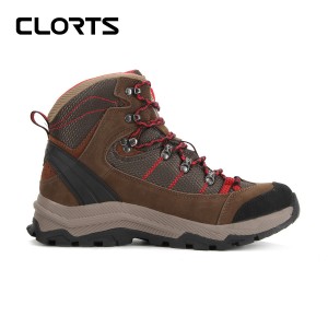 clorts洛弛红 头层牛皮疯马皮 耐磨全防水徒步登山鞋3A024A