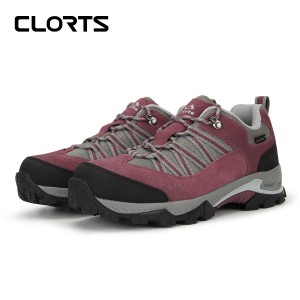 clorts洛弛红 牛皮 全防水 徒步登山鞋 旅游鞋 3D033D