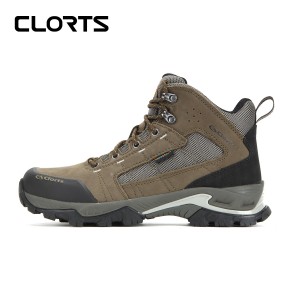 clorts洛弛红 全防水 头层牛皮 耐磨 户外徒步登山鞋3B046D