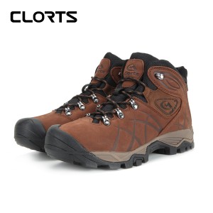 clorts洛弛红 头层牛皮 全防水 徒步登山鞋 3B048A