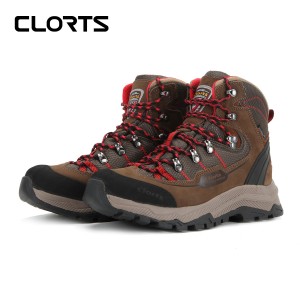 clorts洛弛红 头层牛皮疯马皮 耐磨全防水徒步登山鞋3A024A