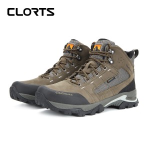 clorts洛弛红 全防水 头层牛皮 耐磨 户外徒步登山鞋3B046D