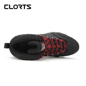 clorts洛弛红 头层牛皮疯马皮 耐磨全防水徒步登山鞋3A023B