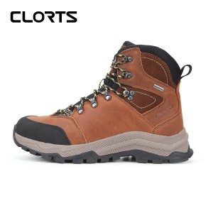 clorts洛弛红 头层牛皮疯马皮 耐磨全防水徒步登山鞋3A023A
