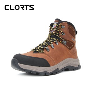 clorts洛弛红 头层牛皮疯马皮 耐磨全防水徒步登山鞋3A023A