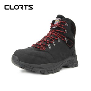 clorts洛弛红 头层牛皮疯马皮 耐磨全防水徒步登山鞋3A023B