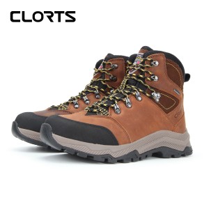 clorts洛弛红 头层牛皮疯马皮 耐磨全防水徒步登山鞋3A023A