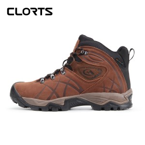 clorts洛弛红 头层牛皮 全防水 徒步登山鞋 3B048A