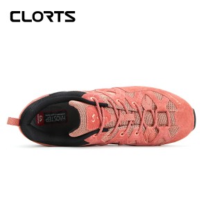 clorts洛弛红 牛皮 轻便耐磨 户外休闲鞋 3E004F