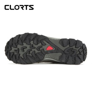 clorts洛弛红 全防水 头层牛皮 耐磨 户外徒步登山鞋3B046D