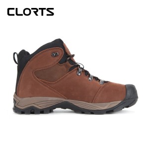 clorts洛弛红 头层牛皮 全防水 徒步登山鞋 3B048A