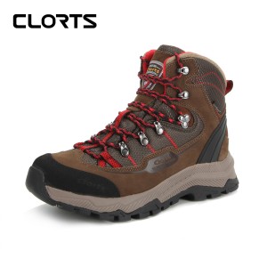clorts洛弛红 头层牛皮疯马皮 耐磨全防水徒步登山鞋3A024A