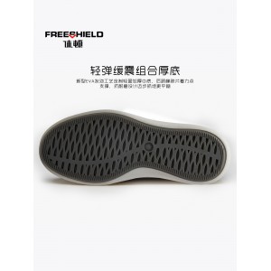 休顿小牛皮真皮休闲运动商务皮鞋棕色